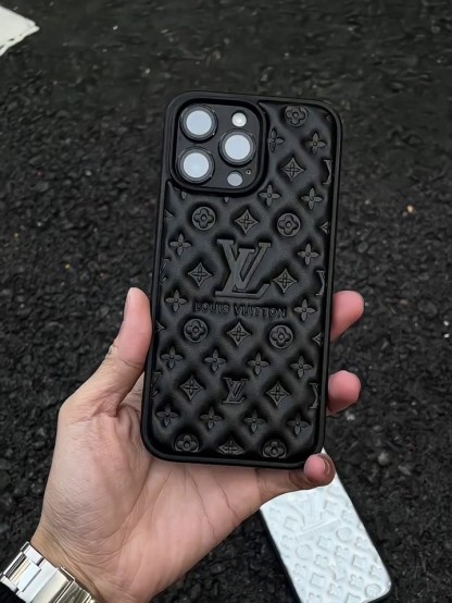 路易威登電鍍壓印皮紋磨砂手機殼-ZUIHANG SHOP